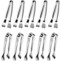 ZoomSky 10 Piezas Pinzas para Azúcar Pinzas Candy Bar Pinzas de Cocina Acero Inoxidable Clip de Comida Pinzas de Helados…